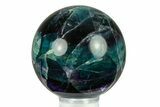 Deep Blue Banded Fluorite Sphere - China #284408-1